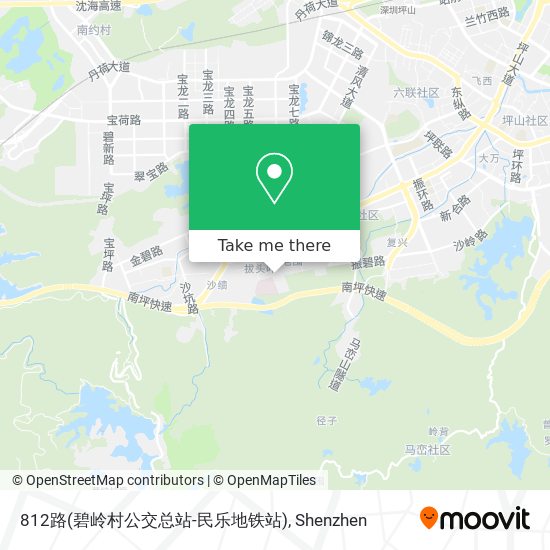 812路(碧岭村公交总站-民乐地铁站) map