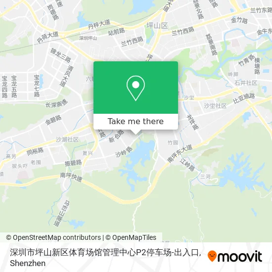 深圳市坪山新区体育场馆管理中心P2停车场-出入口 map
