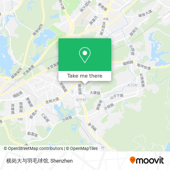 横岗大与羽毛球馆 map
