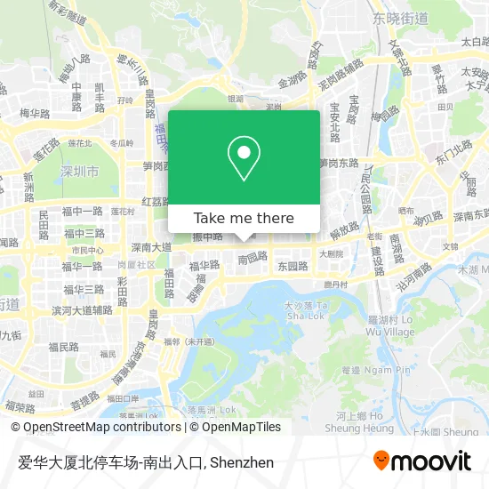 爱华大厦北停车场-南出入口 map