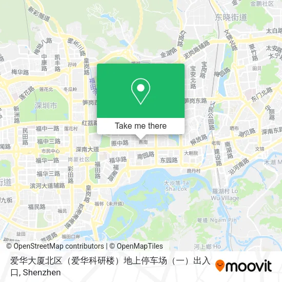 爱华大厦北区（爱华科研楼）地上停车场（一）出入口 map