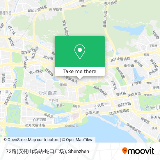 72路(安托山场站-蛇口广场) map