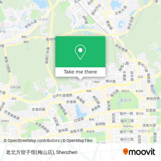 老北方饺子馆(梅山店) map