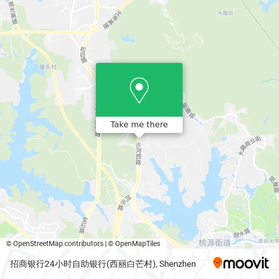 招商银行24小时自助银行(西丽白芒村) map