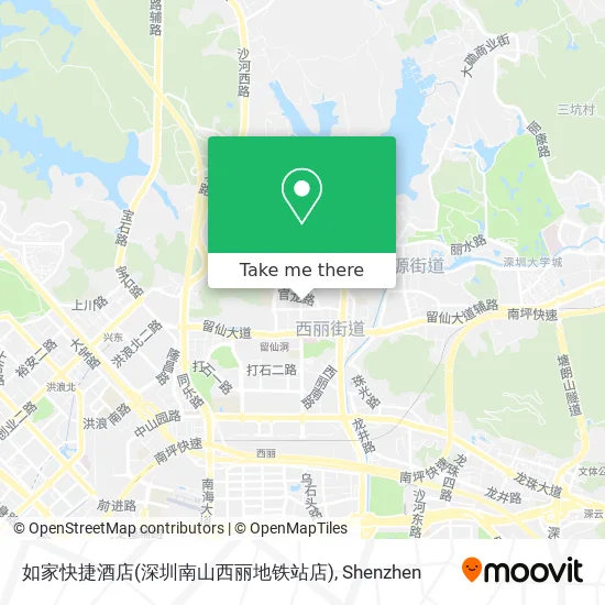 如家快捷酒店(深圳南山西丽地铁站店) map