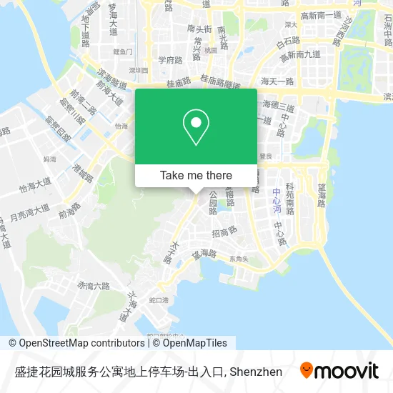 盛捷花园城服务公寓地上停车场-出入口 map