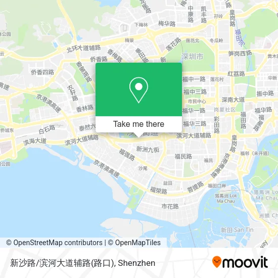 新沙路/滨河大道辅路(路口) map