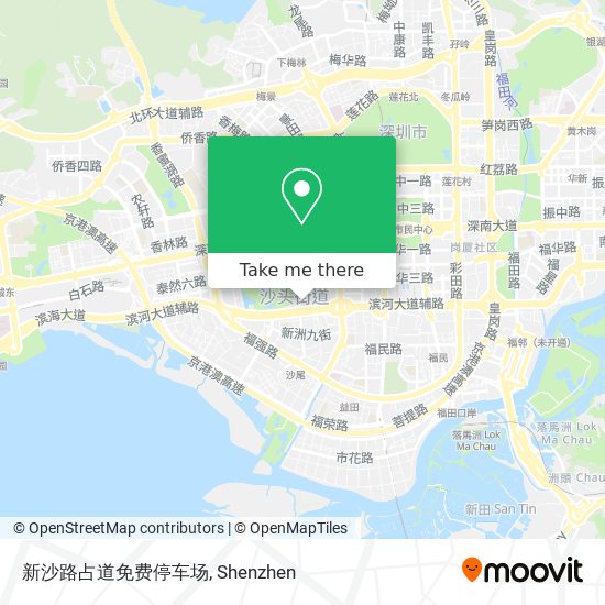 新沙路占道免费停车场 map