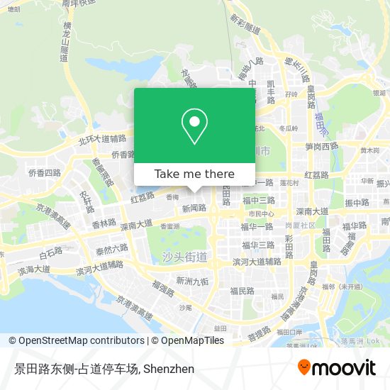 景田路东侧-占道停车场 map