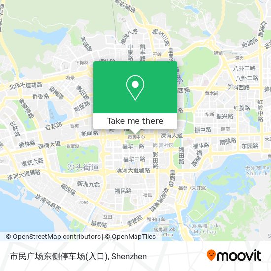 市民广场东侧停车场(入口) map