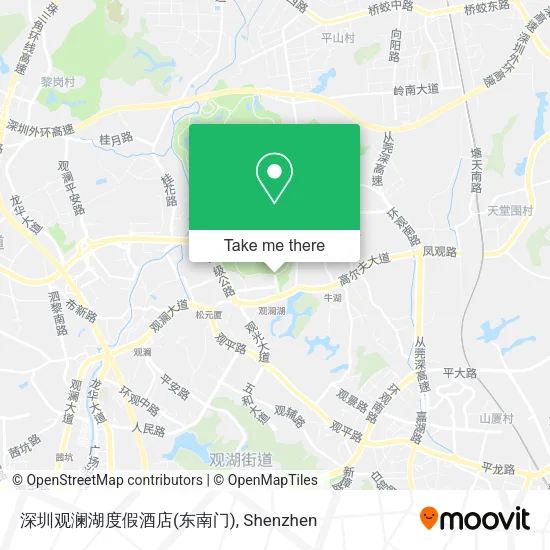 深圳观澜湖度假酒店(东南门) map