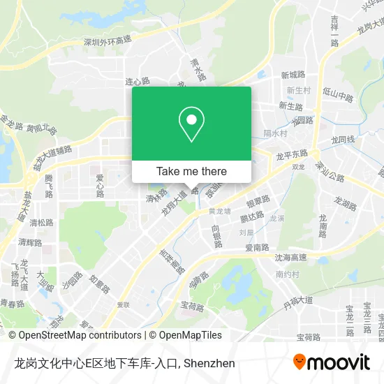 龙岗文化中心E区地下车库-入口 map