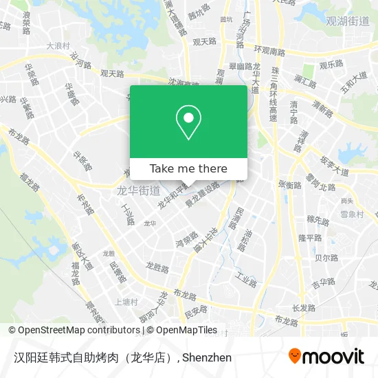 汉阳廷韩式自助烤肉（龙华店） map