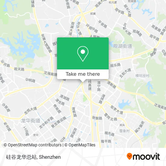 硅谷龙华总站 map