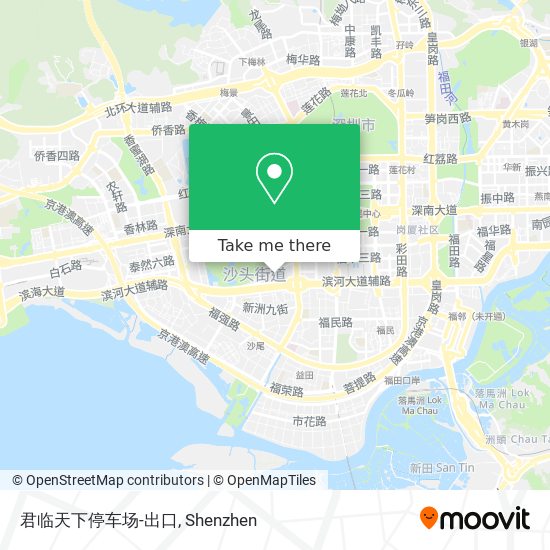 君临天下停车场-出口 map
