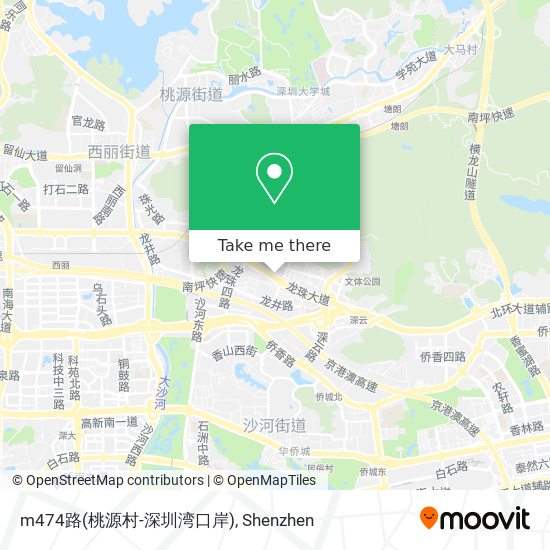 m474路(桃源村-深圳湾口岸) map