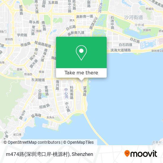 m474路(深圳湾口岸-桃源村) map