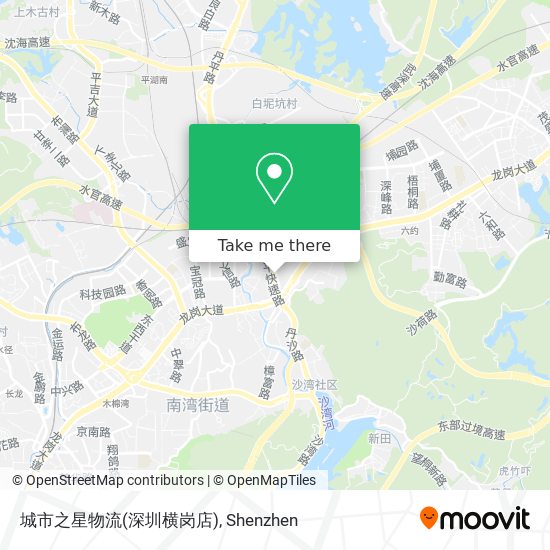 城市之星物流(深圳横岗店) map