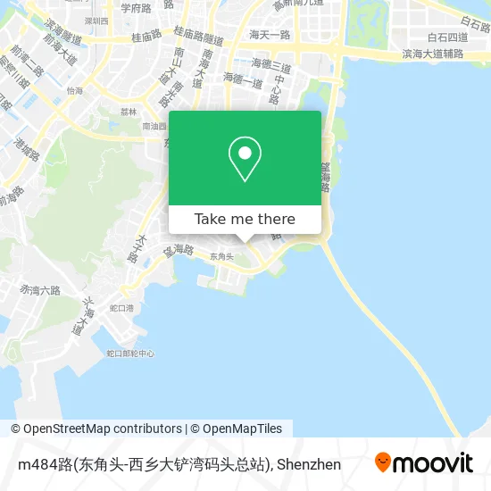 m484路(东角头-西乡大铲湾码头总站) map