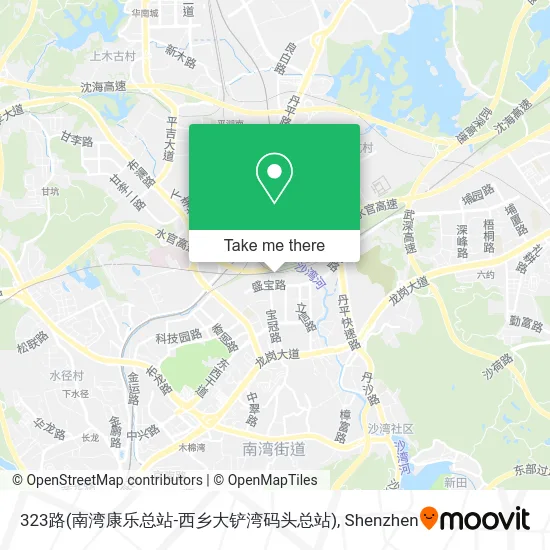 323路(南湾康乐总站-西乡大铲湾码头总站) map