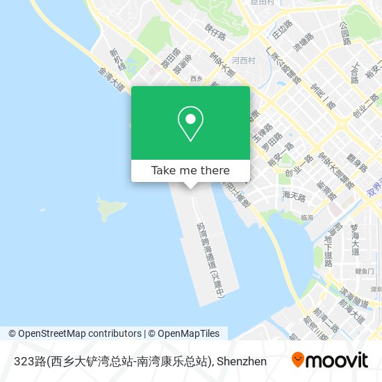 323路(西乡大铲湾总站-南湾康乐总站) map