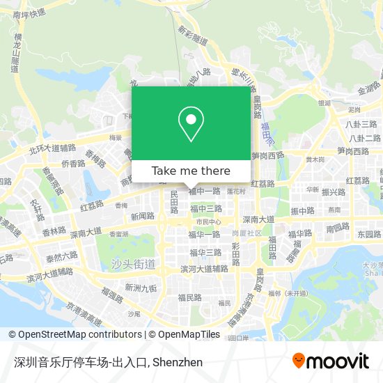深圳音乐厅停车场-出入口 map