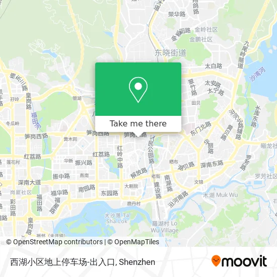 西湖小区地上停车场-出入口 map
