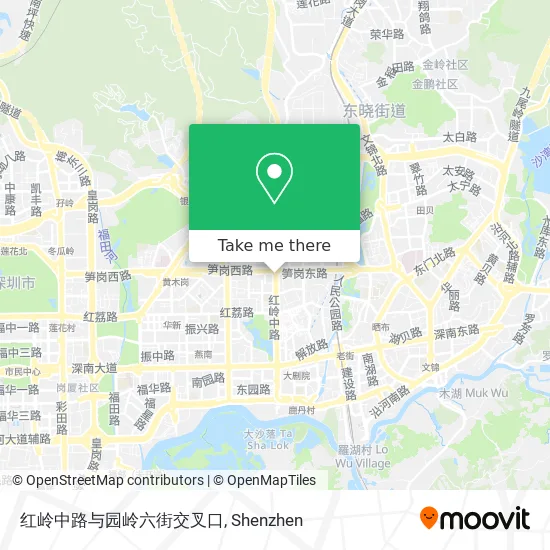 红岭中路与园岭六街交叉口 map