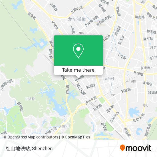 红山地铁站 map