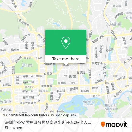 深圳市公安局福田分局华富派出所停车场-出入口 map