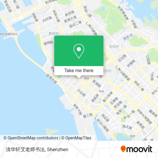 清华轩艾老师书法 map