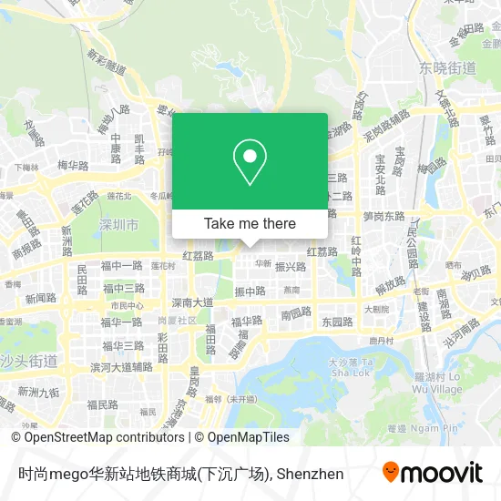 时尚mego华新站地铁商城(下沉广场) map