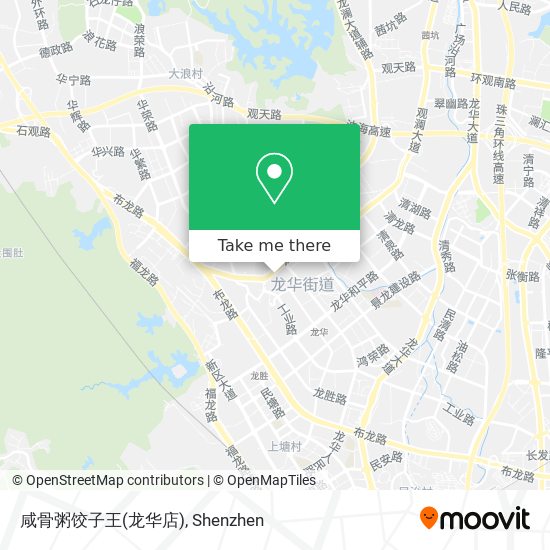 咸骨粥饺子王(龙华店) map