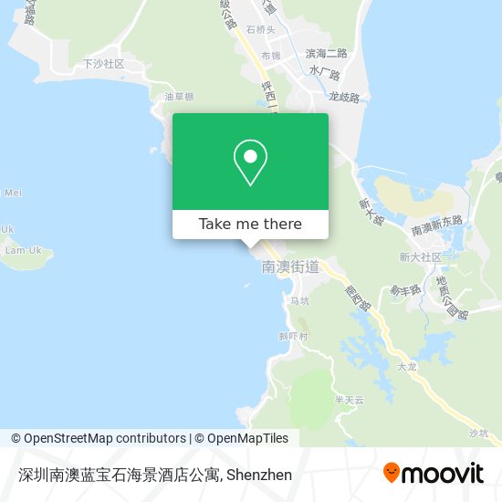 深圳南澳蓝宝石海景酒店公寓 map