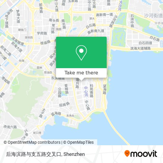 后海滨路与支五路交叉口 map