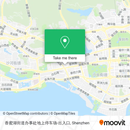 香蜜湖街道办事处地上停车场-出入口 map