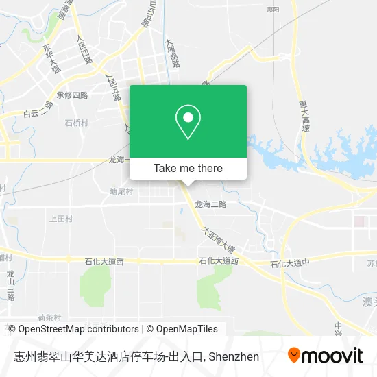 惠州翡翠山华美达酒店停车场-出入口 map
