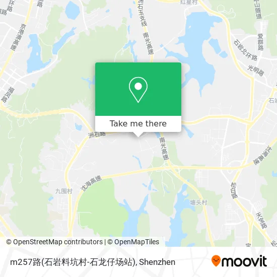 m257路(石岩料坑村-石龙仔场站) map