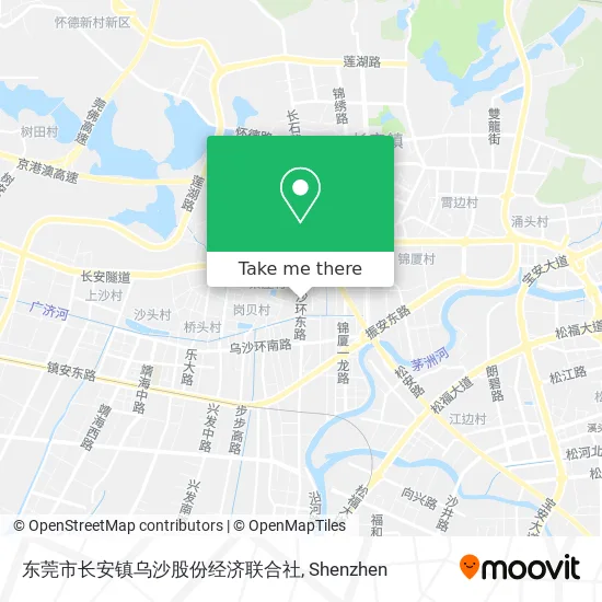 东莞市长安镇乌沙股份经济联合社 map