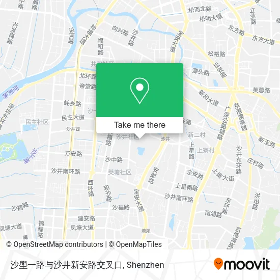 沙壆一路与沙井新安路交叉口 map