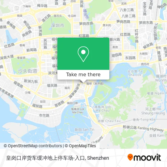 皇岗口岸货车缓冲地上停车场-入口 map