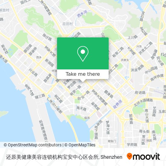 还原美健康美容连锁机构宝安中心区会所 map