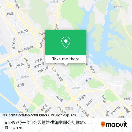 m349路(平峦山公园总站-龙海家园公交总站) map
