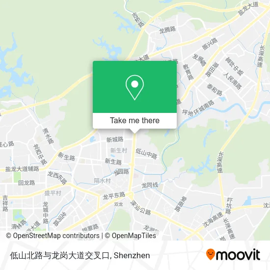 低山北路与龙岗大道交叉口 map