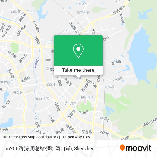 m206路(东周总站-深圳湾口岸) map