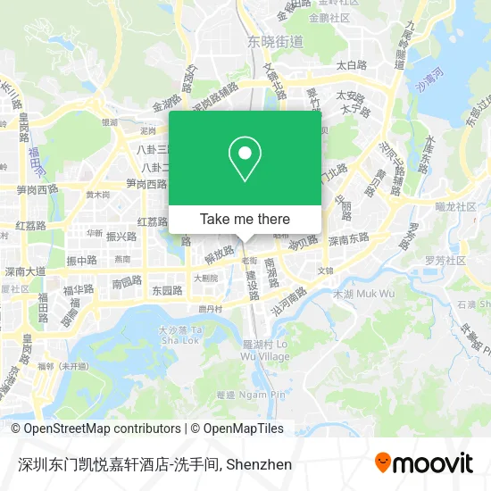 深圳东门凯悦嘉轩酒店-洗手间 map