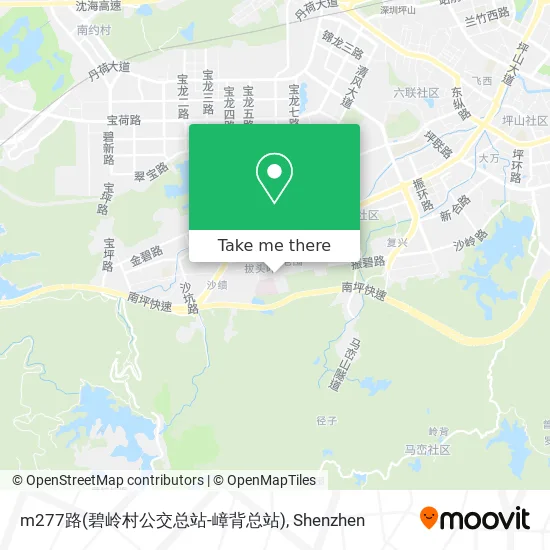 m277路(碧岭村公交总站-嶂背总站) map