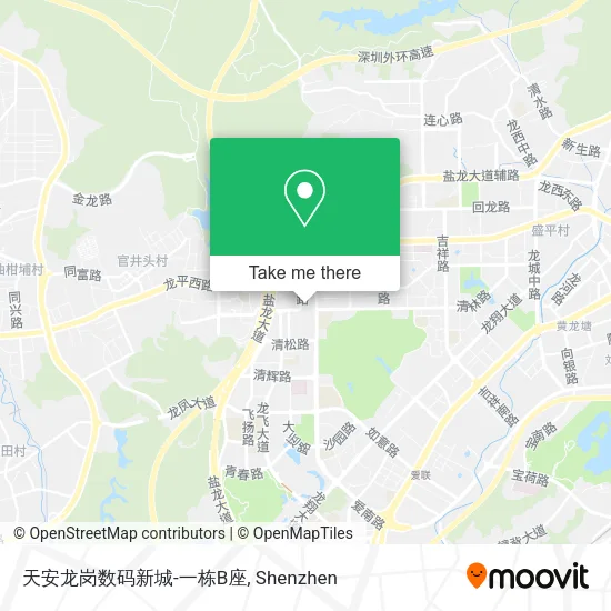天安龙岗数码新城-一栋B座 map