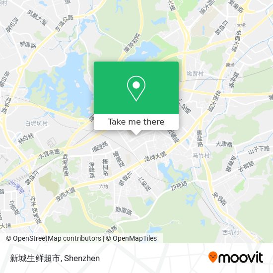 新城生鲜超市 map