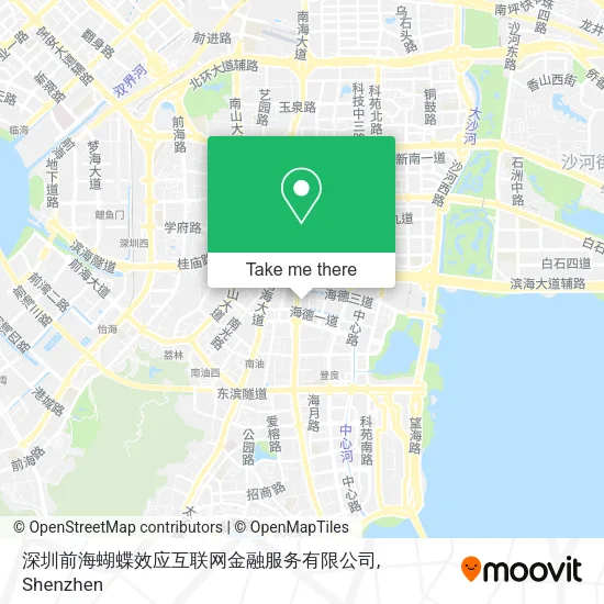 深圳前海蝴蝶效应互联网金融服务有限公司 map